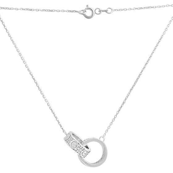 Золоте кольє з фіанітами 0.98ct