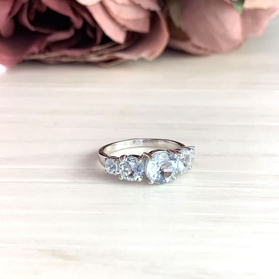 Срібна каблучка з топазом 3.17ct