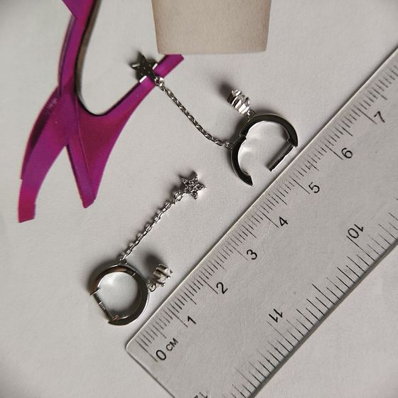 Silver Earrings with Fianites