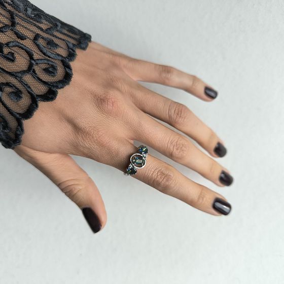 Срібна каблучка з містик топазом 1.075ct