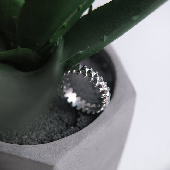 Silver ring without stones