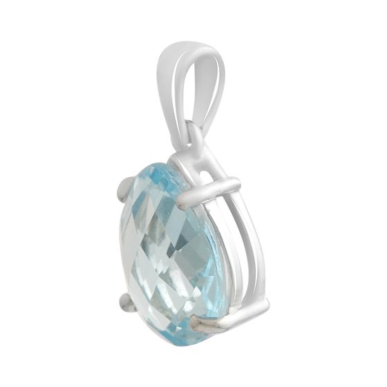 Silver pendant with a 4.19-carat topaz