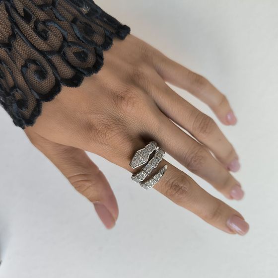 Silver Ring with Fianites