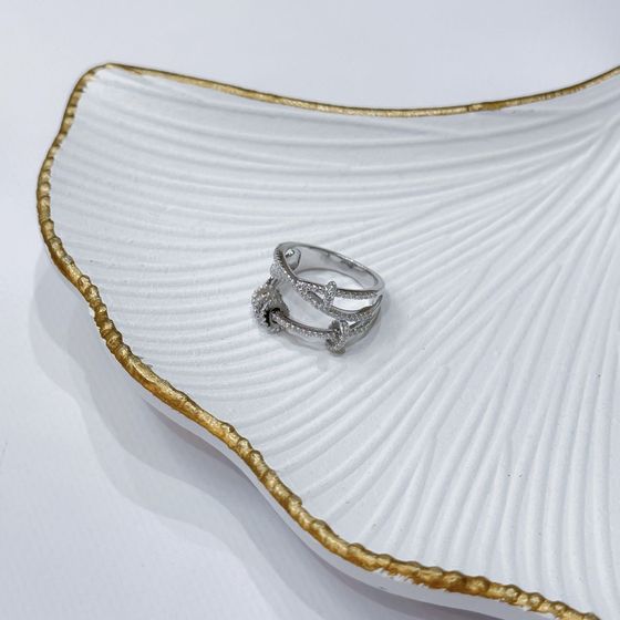 Silver Ring with Fianites