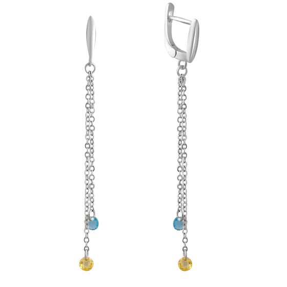Silver Earrings with Fianites