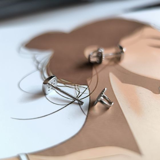 Срібні сережки з фіанітами