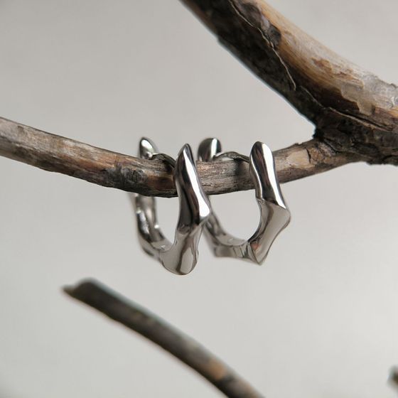 Срібні сережки без каменів