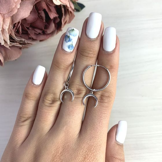 Серебряные серьги без камней