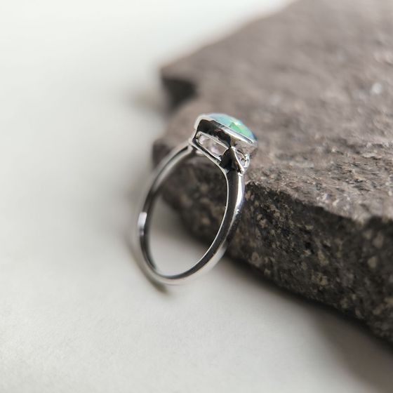 Срібна каблучка з містик топазом 0.85ct