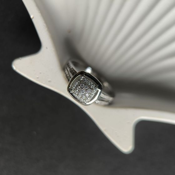 Silver Ring with Fianites