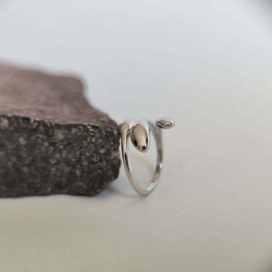 Silver ring without stones