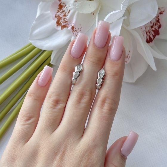 Срібні сережки з фіанітами