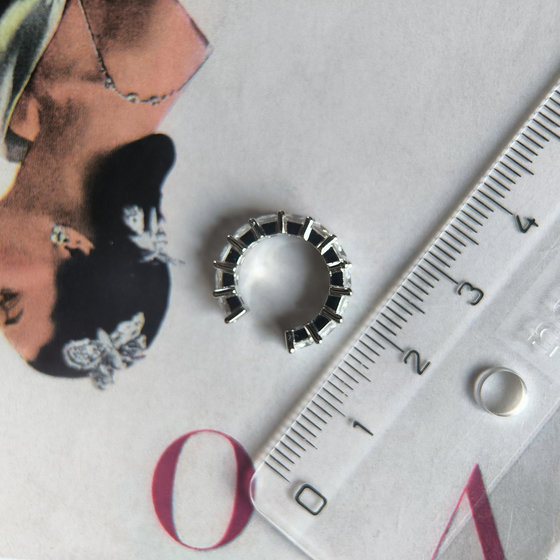 Silver earrings with cubic zirconia