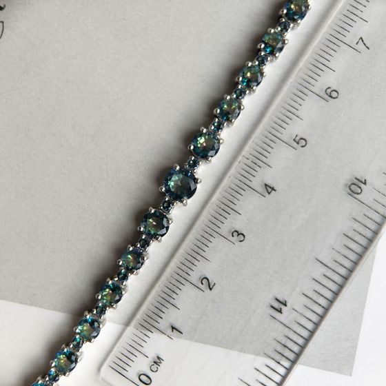 Срібний браслет з містичним топазом 5,642 карата