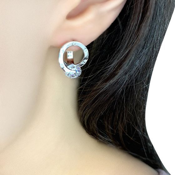 Срібні сережки з фіанітами