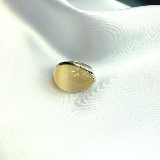 Срібна каблучка з котячим оком 16.65ct