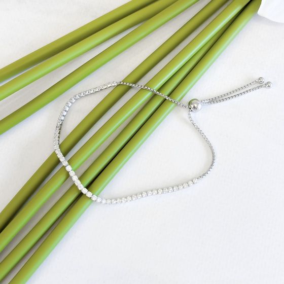 %ВидПокрытияПадеже2% срібний браслет з фіанітами