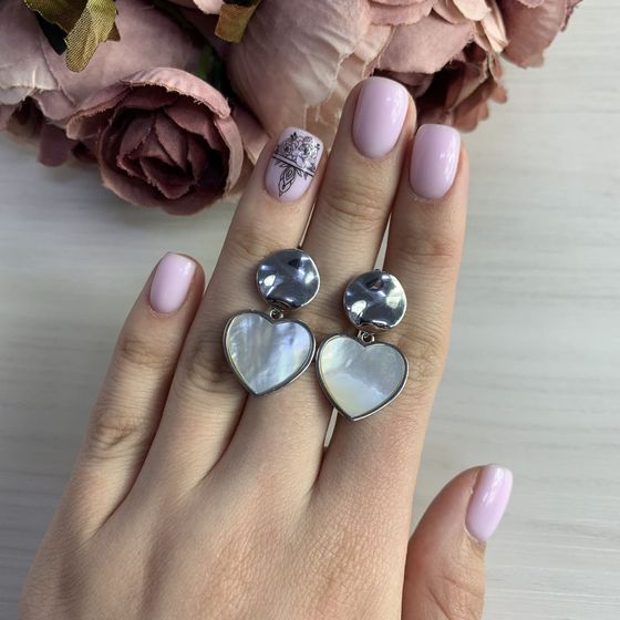 Серебряные серьги с перламутром