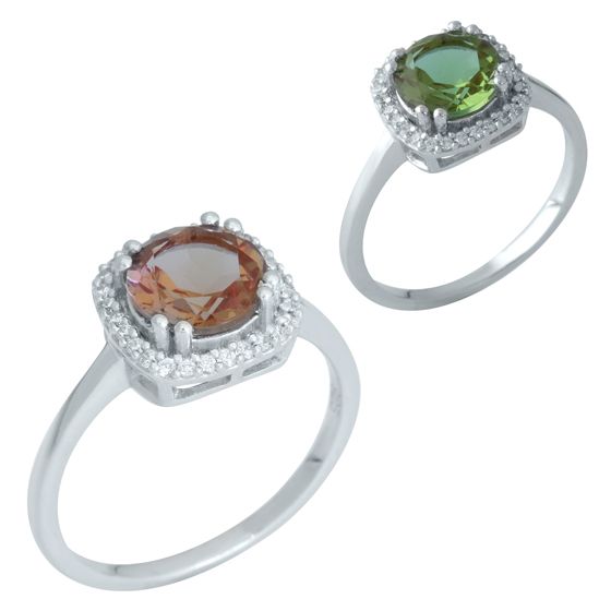 Silver ring with sultanite 2.153ct