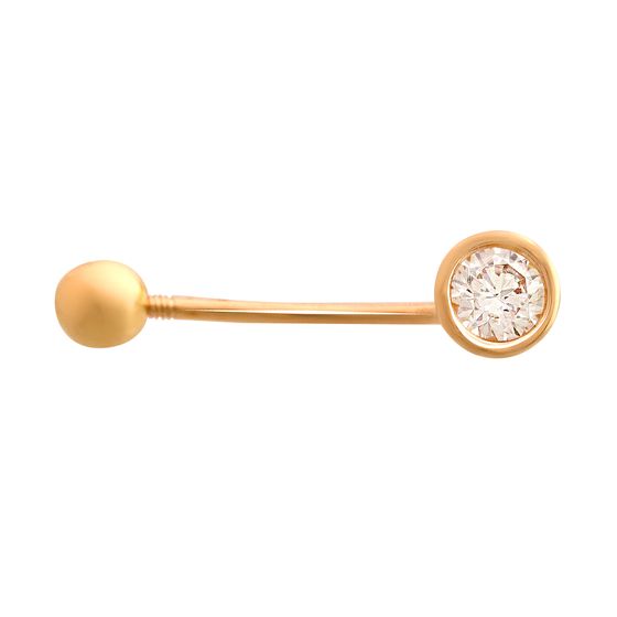 Срібний пірсинг з фіанітами 0.09ct