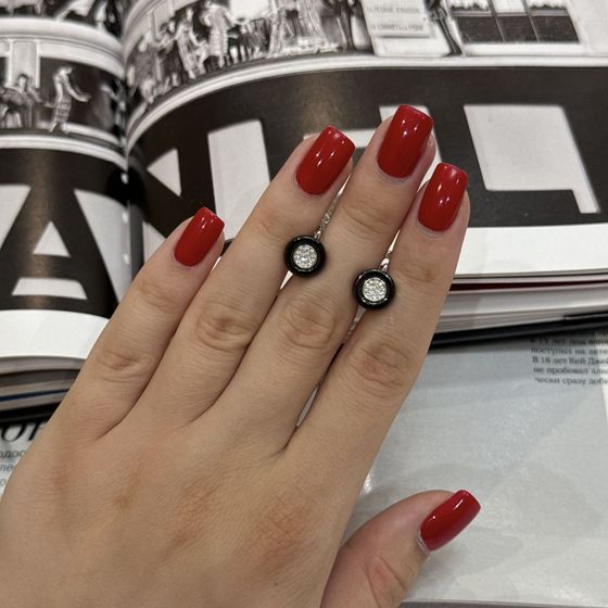 Срібні сережки з керамікою