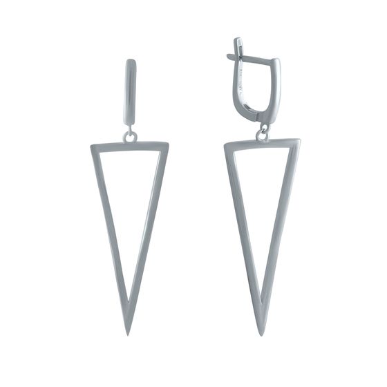 Silver earrings without stones