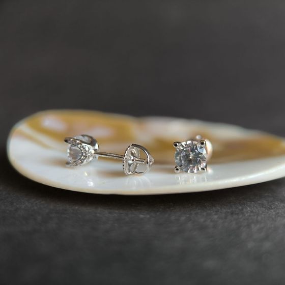 Срібні сережки з фіанітами