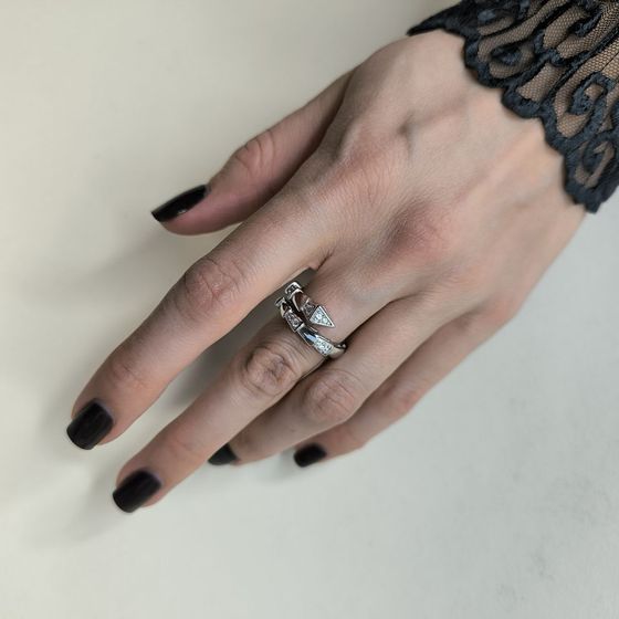 Silver Ring with Fianites