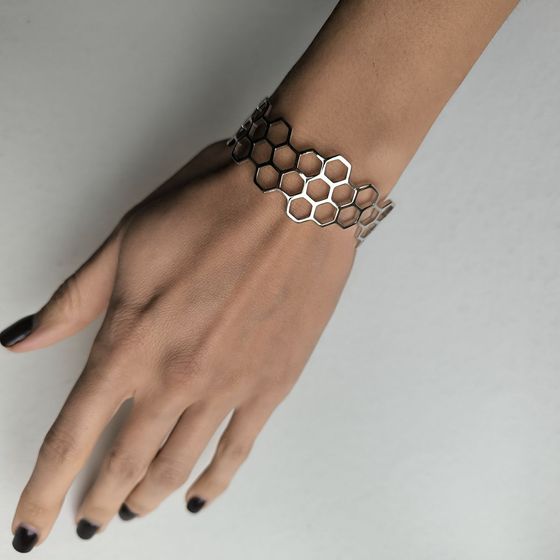 Silver bracelet without stones