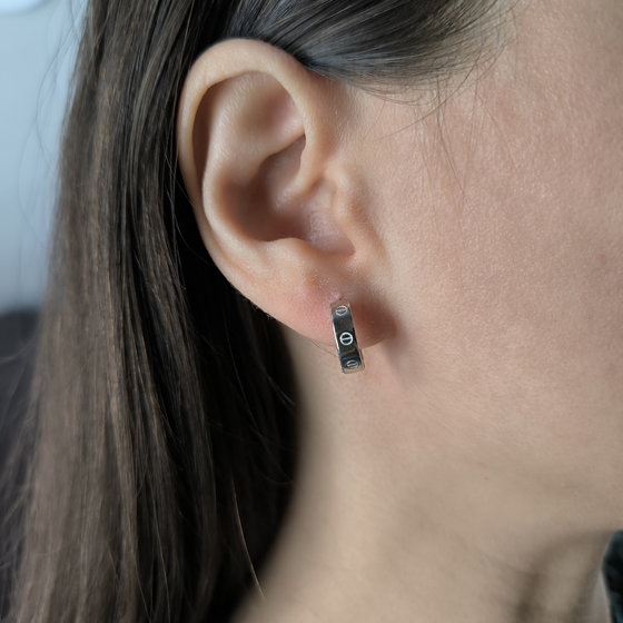 Silver earrings with 0.44ct phianites