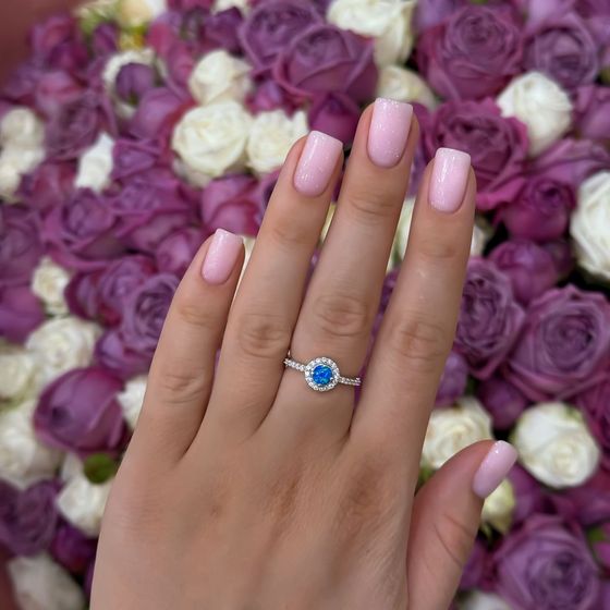 Срібна каблучка з опалом 0,573 карата