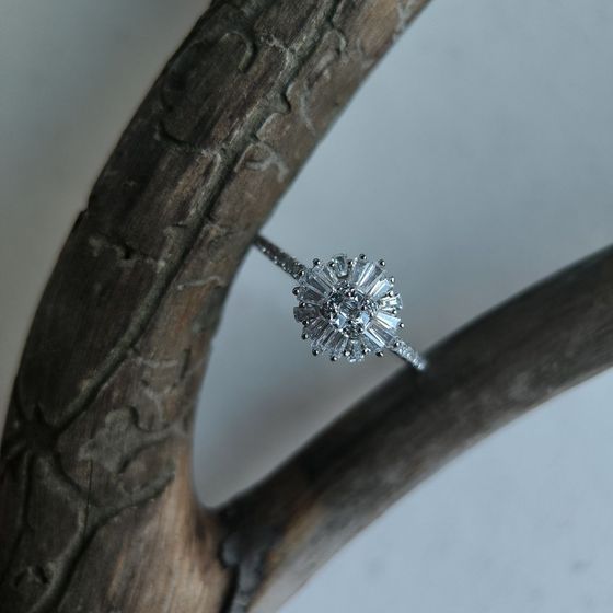 Silver Ring with Fianites