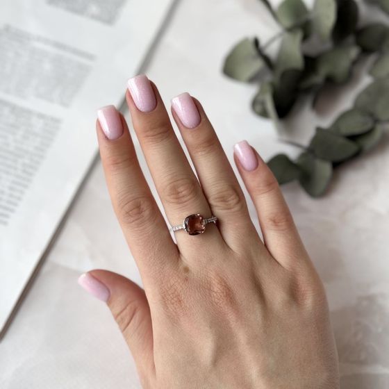 Серебряное кольцо с султанитом 3.064ct