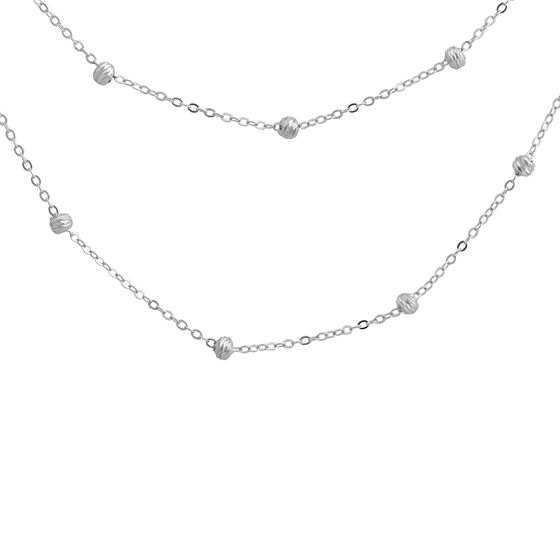 Silver necklace without stones