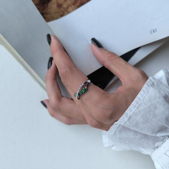 Срібна каблучка з агатом 0.983ct