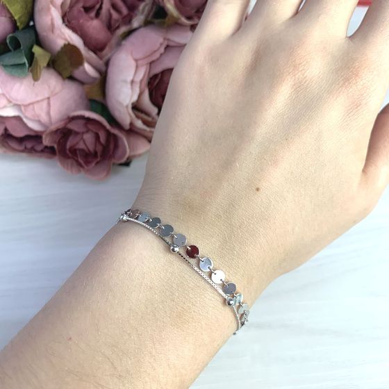 Silver bracelet without stones