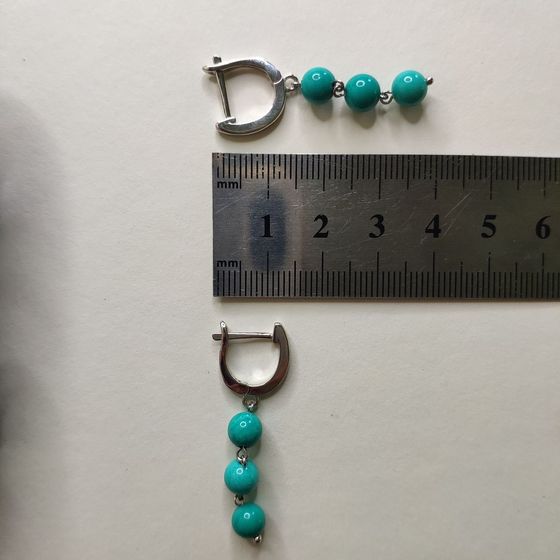 Silver earrings with turquoise