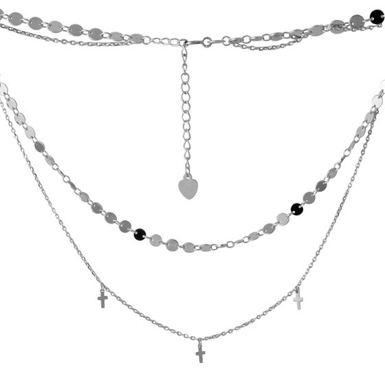 Silver necklace without stones