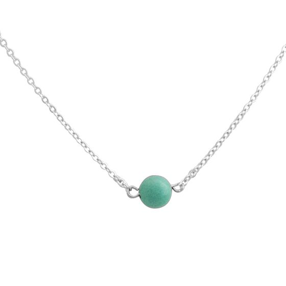 Silver necklace with turquoise