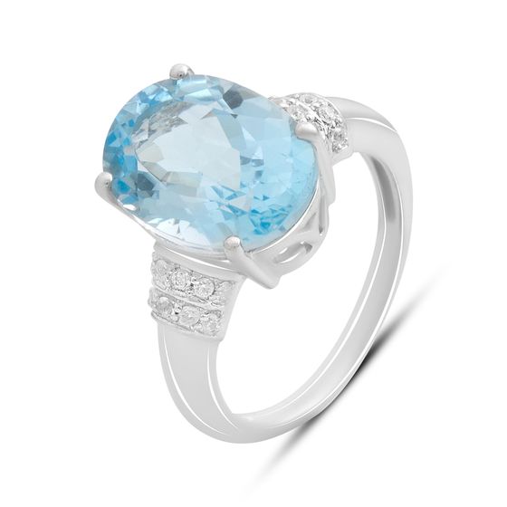 Серебряное кольцо с топазом 7.688ct