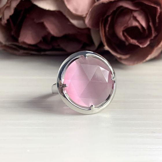 Серебряное кольцо с кошачим глазом