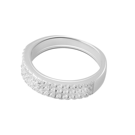 Silver Ring with Fianites