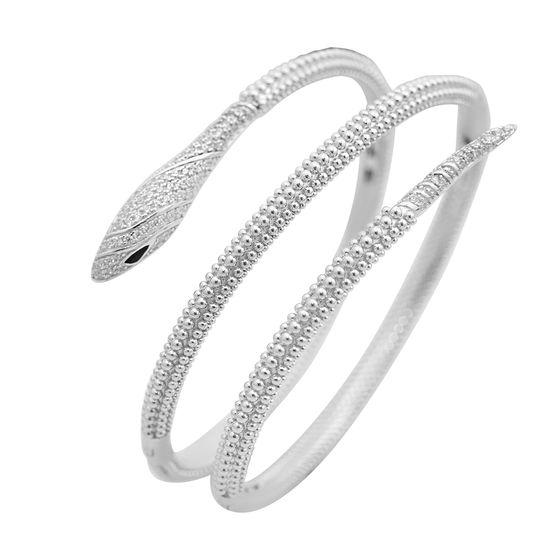 Silver bracelet with phianites, semallu