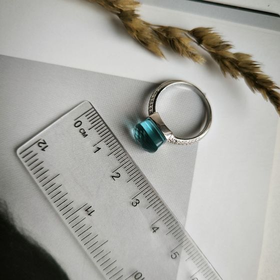 Silver Ring with Fianites