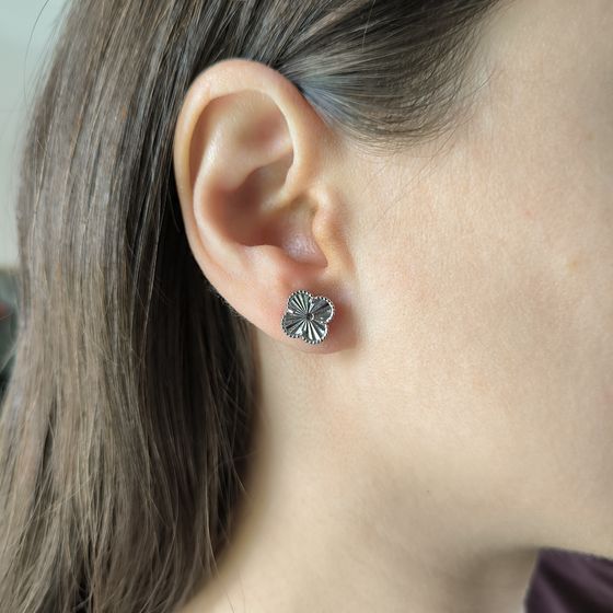 Silver earrings without stones