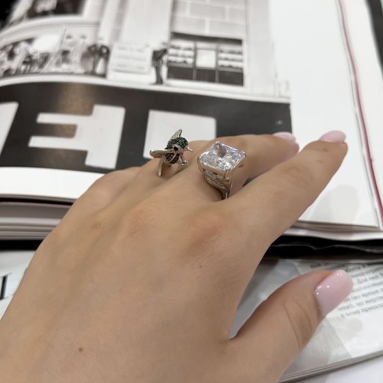 Silver Ring with Fianites