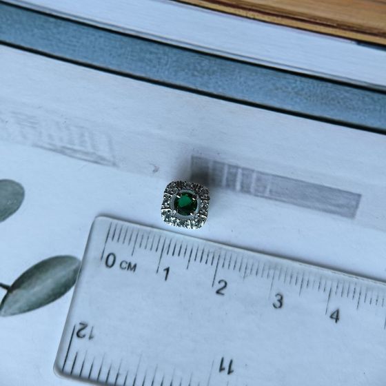 Срібна підвіска зі смарагдом nano 0.312ct