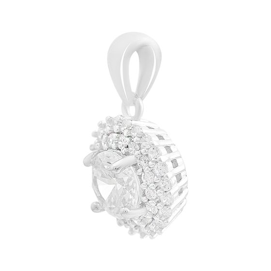 Silver pendant with cubic zirconia