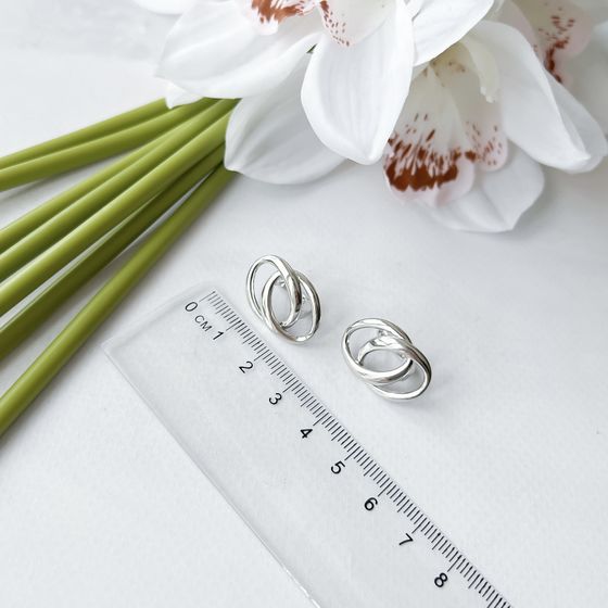 Срібні сережки без каменів