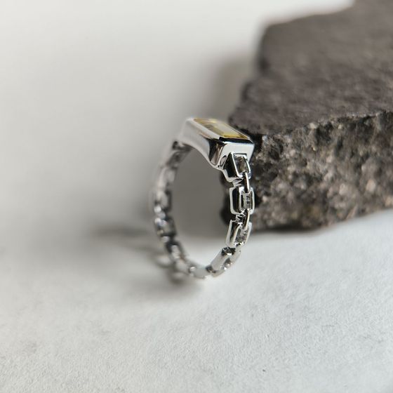 Серебряное кольцо с цитрином nano 1.325ct